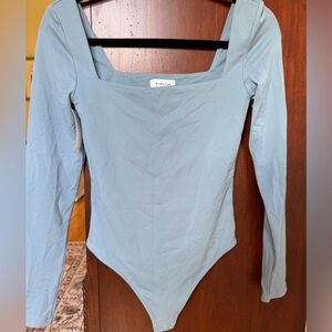 Aritzia Babaton Slate Blue Bodysuit